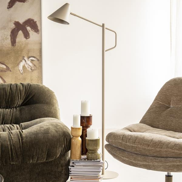 Vloerlamp Capa | Beige Metaal