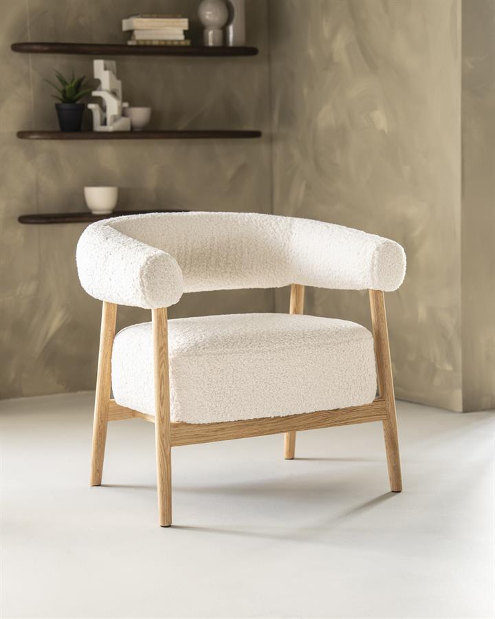Fauteuil Mysa beige stof