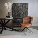 Eetkamerstoel Carro | Bruin Stof