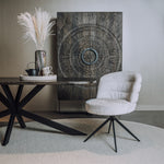 Eetkamerstoel Carro | Wit Stof