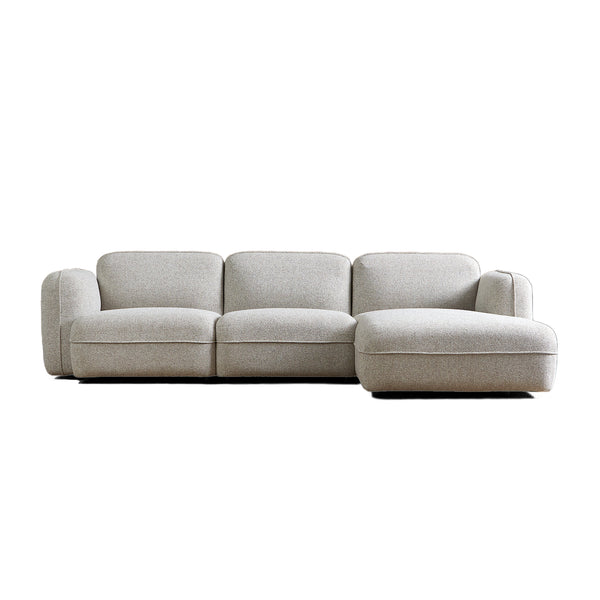 Bank Drop | Longchair | Beige — Zijaanzicht - witfoto