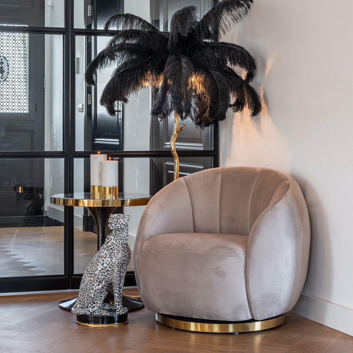 Draaifauteuil Jago | Khaki Velvet