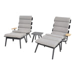 Loungeset Ventus Negro | Aluminium