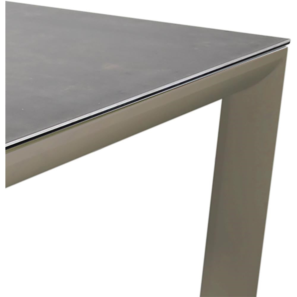 Tuintafel Mojito beige glas, detail van het materiaal