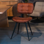 Eetkamerstoel Gus | Cognac Microvezel