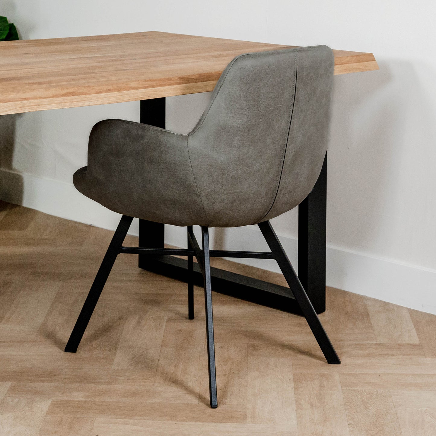 Eetkamerstoel Nelson | Grijs Microvezel