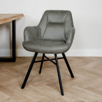 Eetkamerstoel Nelson | Grijs Microvezel