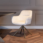 Eetkamerstoel Aline | White Chenille | Brandvertragend