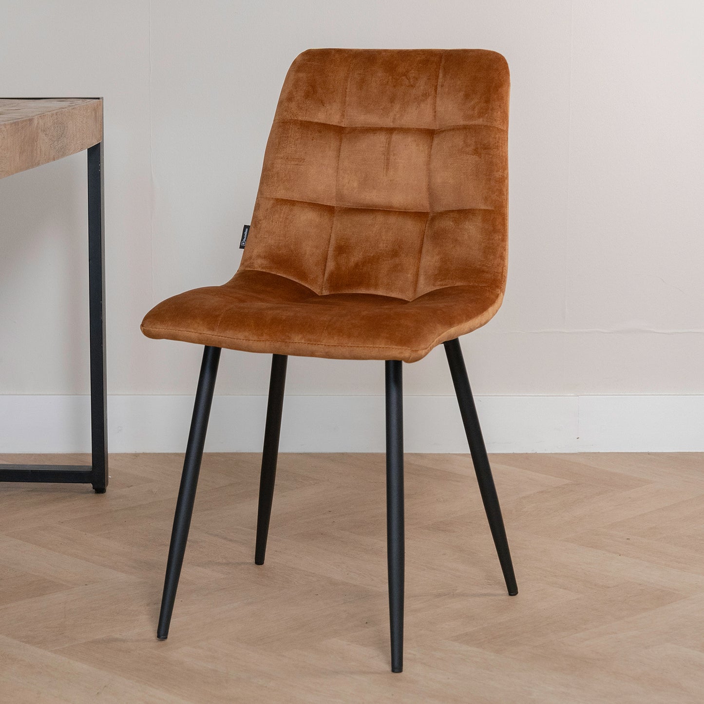 Eetkamerstoel Tess | Velvet Oker