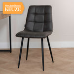 Eetkamerstoel Tess | Micro Suède Antraciet