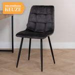 Eetkamerstoel Tess | Velvet Antraciet