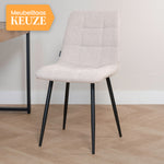 Eetkamerstoel Tess | Bouclé Naturel