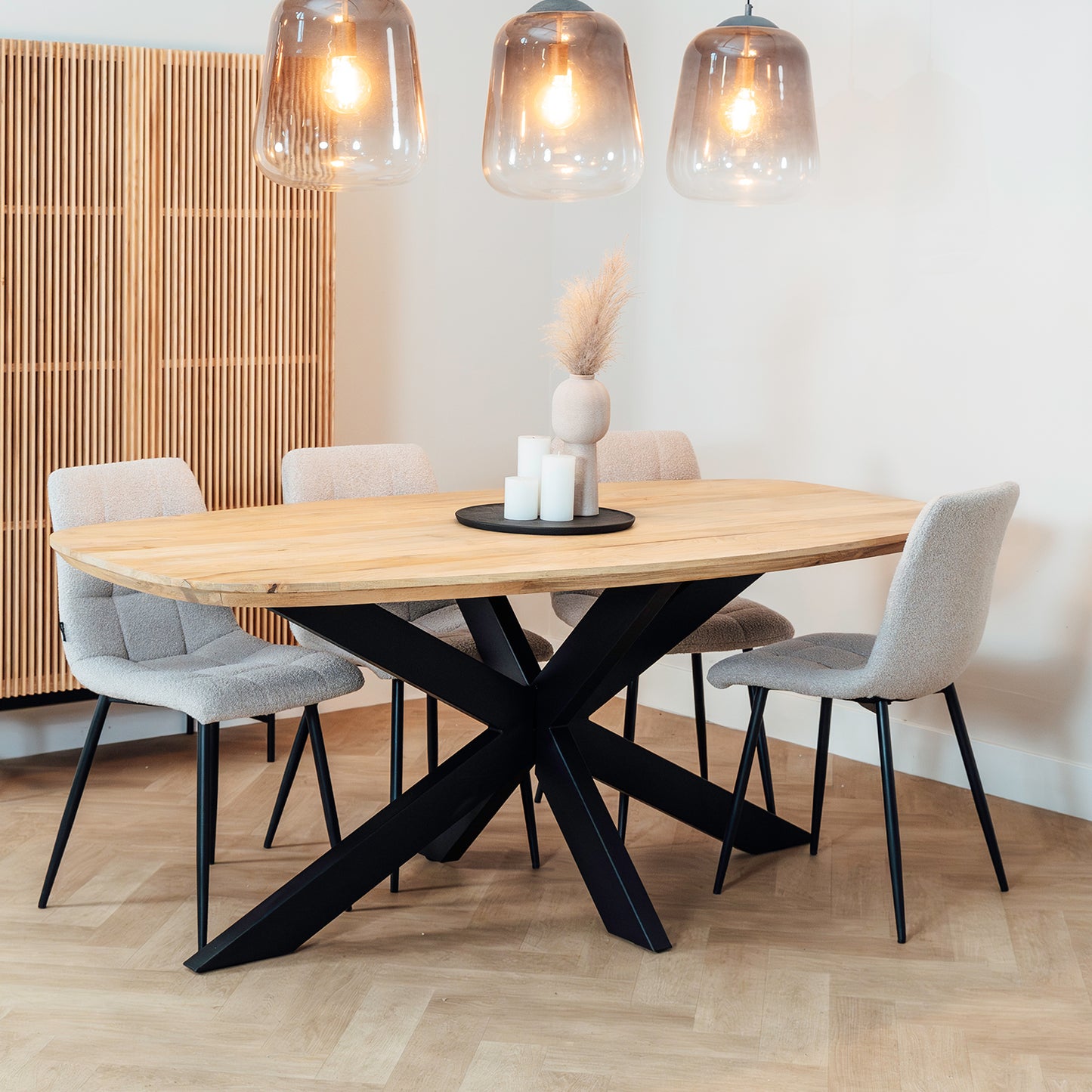 Eettafel Floor | Deens Ovaal | Naturel Mango