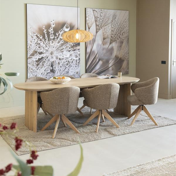 Eetkamerstoel Connor | Bruin Stof