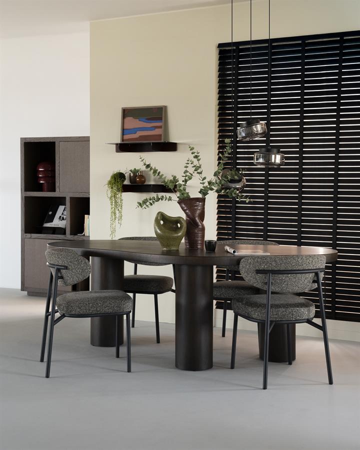 Eettafel Bobbie | Bruin Walnoot Fineer | Organische