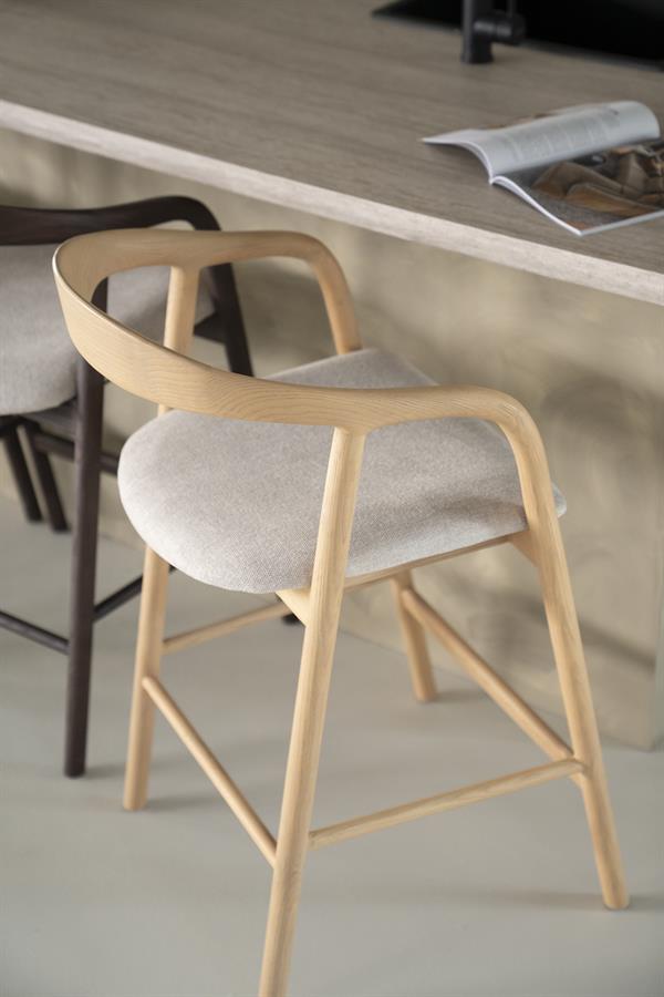 Barkruk Rayven | Naturel Essenhout | Laag