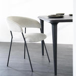 Eetkamerstoel Luka | Taupe Polyester | Met Armleuning