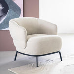 Fauteuil David | Beige Polyester | Met Armleuning