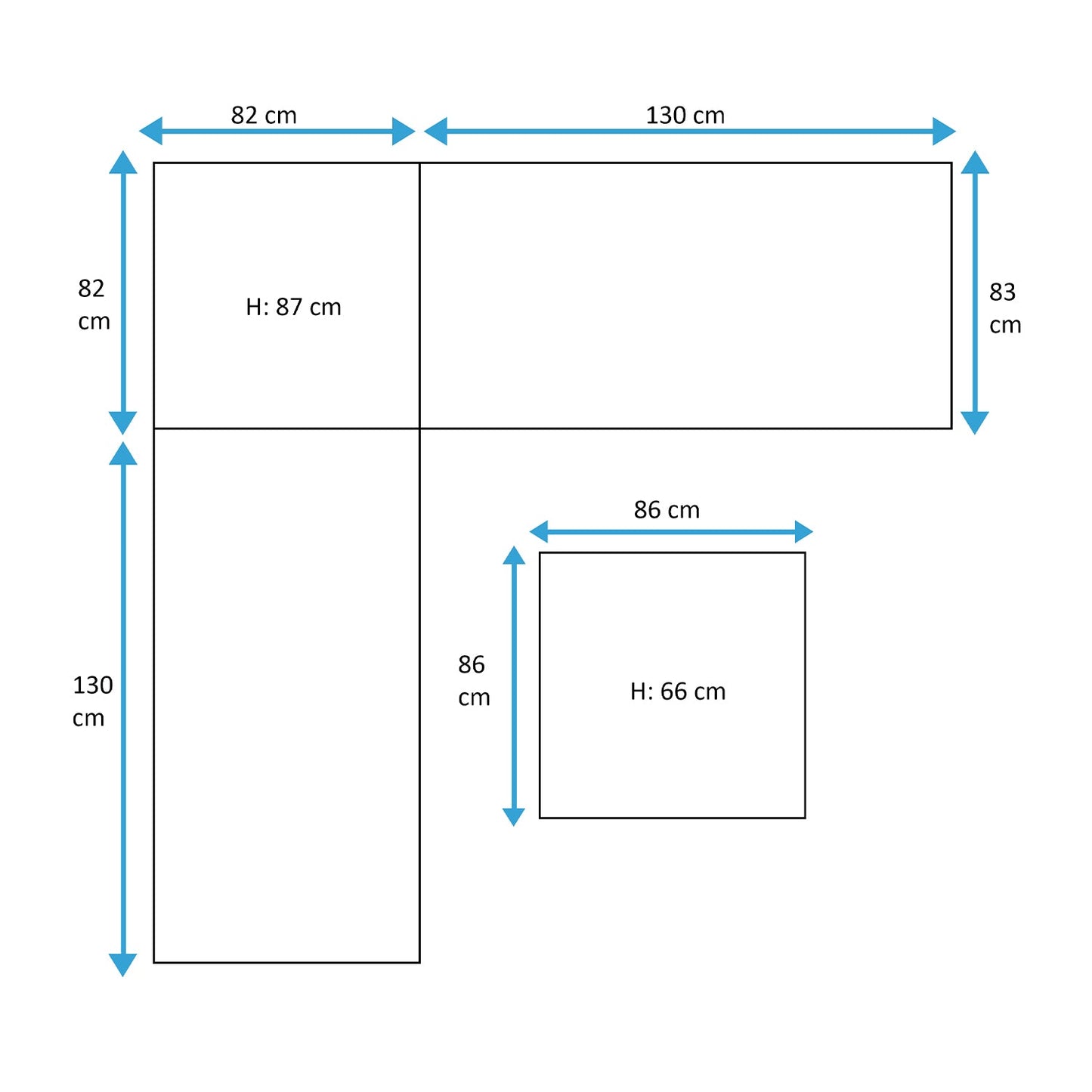 Loungeset Dublin | Cornerset | Wit
