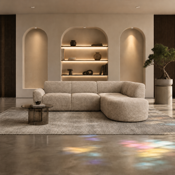 Hoekbank Espen | Beige Stof