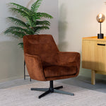 Fauteuil Toby Velours Rust