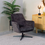 Fauteuil Toby Velours Antraciet
