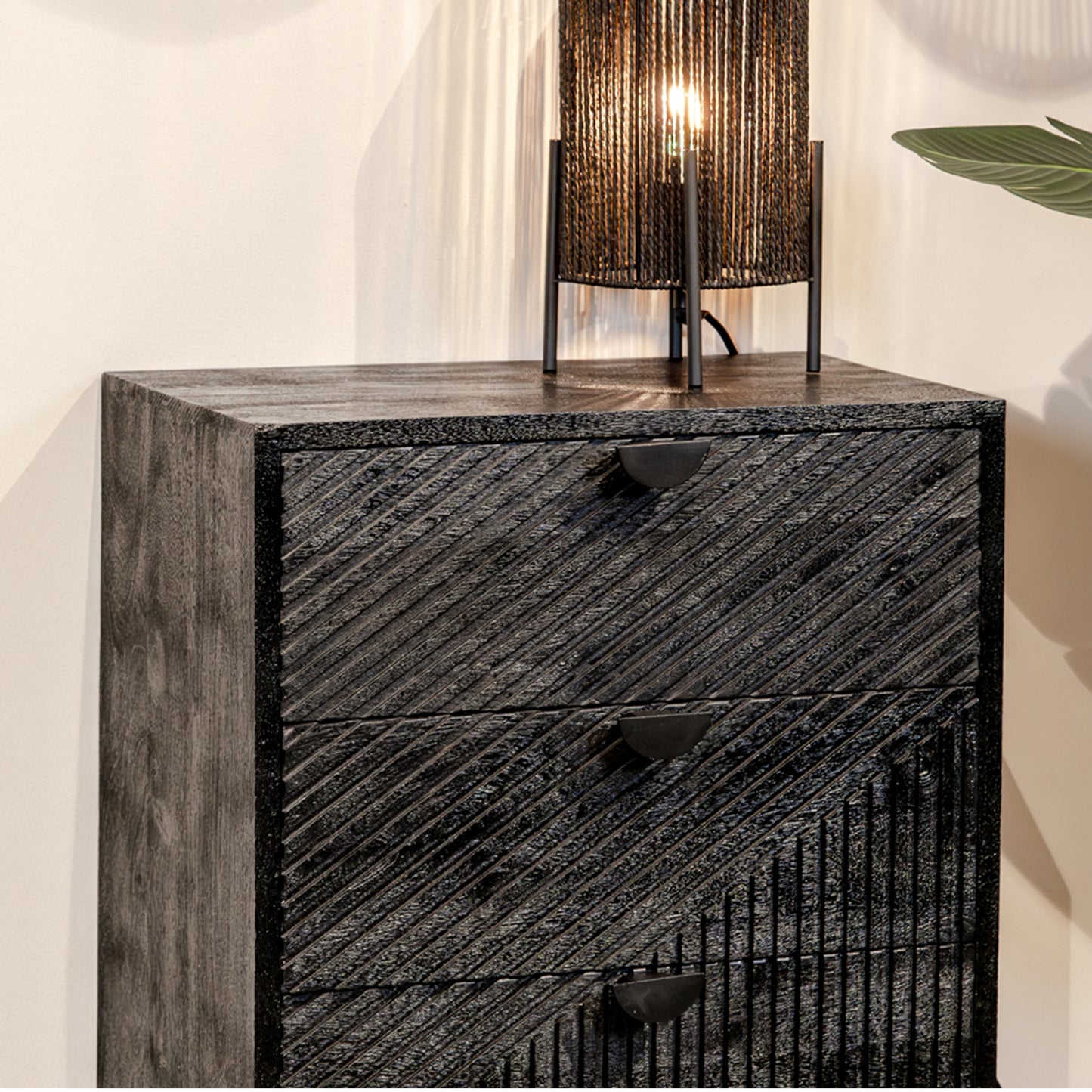 Ladekast Cotia | Zwart Mangohout