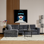 Hoekbank Teddy | Antraciet Ribcord