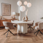 Eetkamertafel melzo Rond | Beige MDF