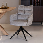 Eetkamerstoel Rosora | Met Armleuning | Beige Stof