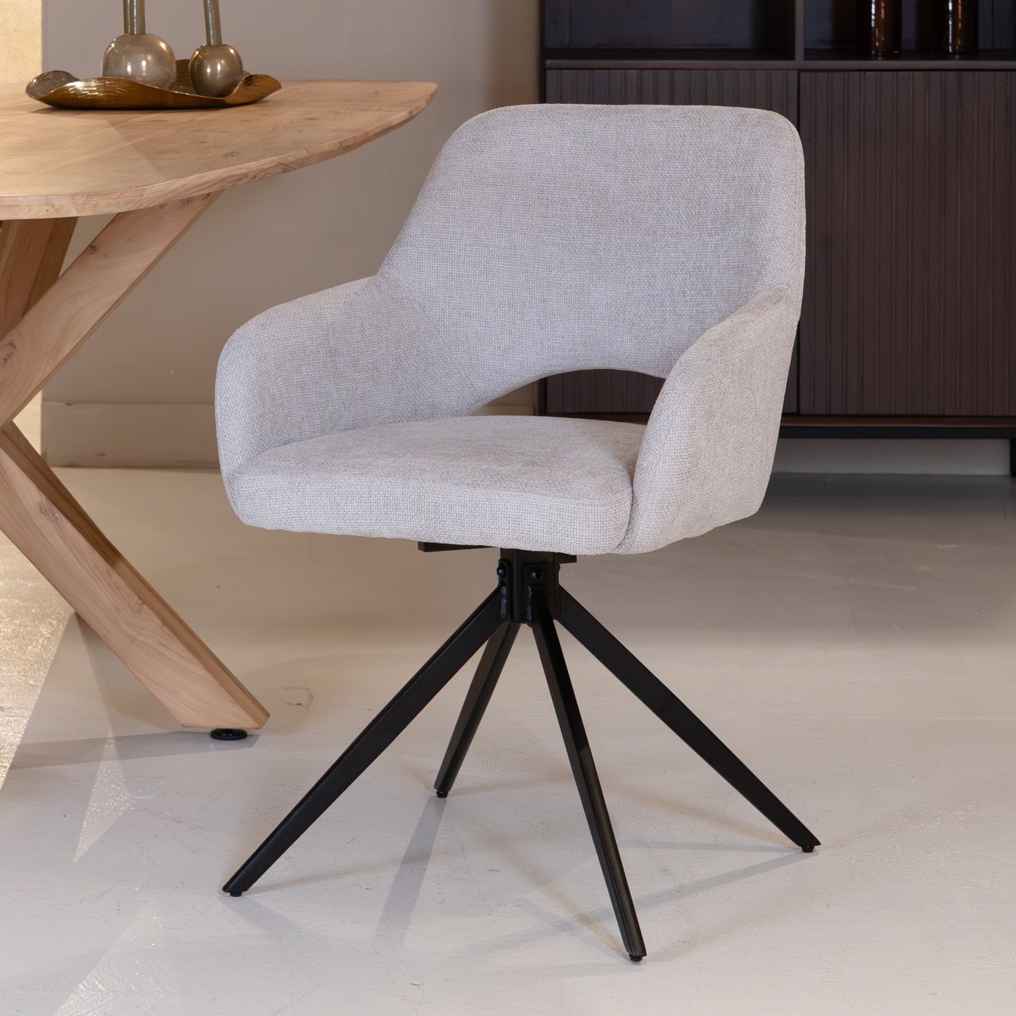 Eetkamerstoel Evi | Naturel Stof