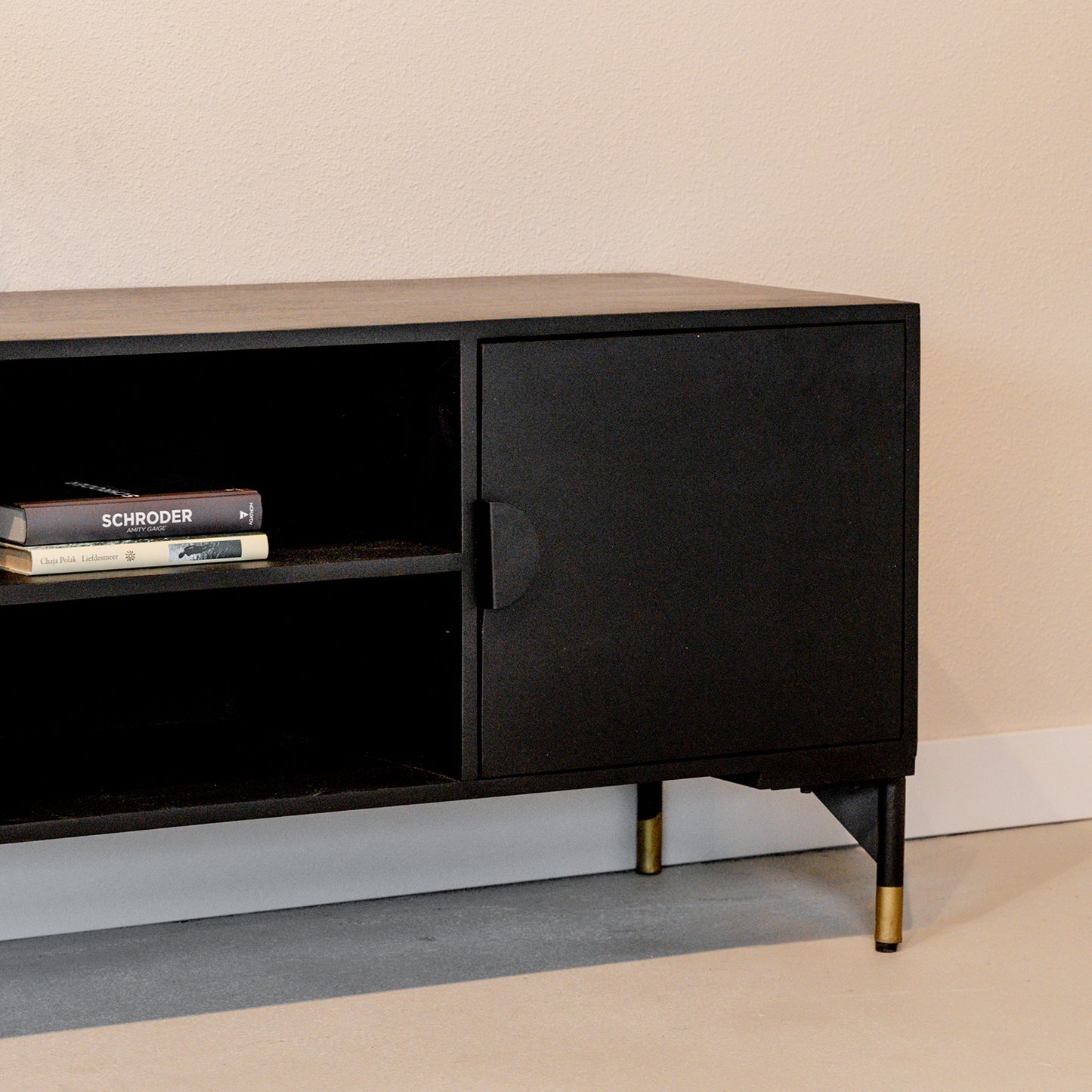 TV-Meubel Sun | Zwart | Mangohout