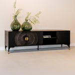 TV-Meubel Sun | Zwart | Mangohout