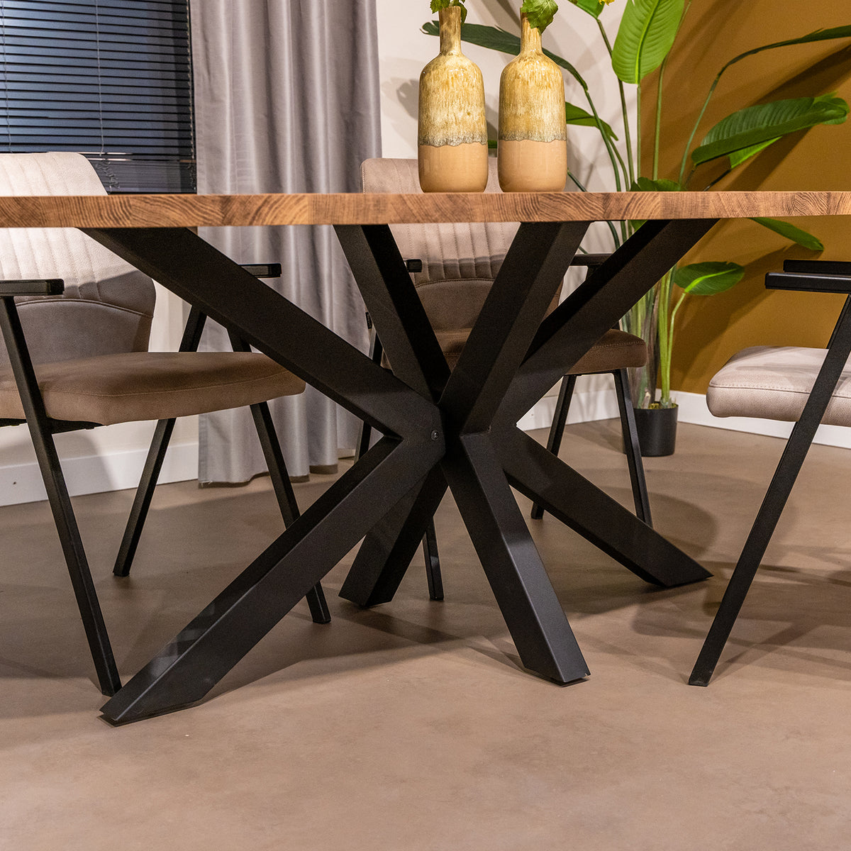 Eettafel Ronda ovaal, detail van het materiaal