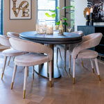 Eetkamerstoel Gia | Khaki Velvet | Brandvertragend