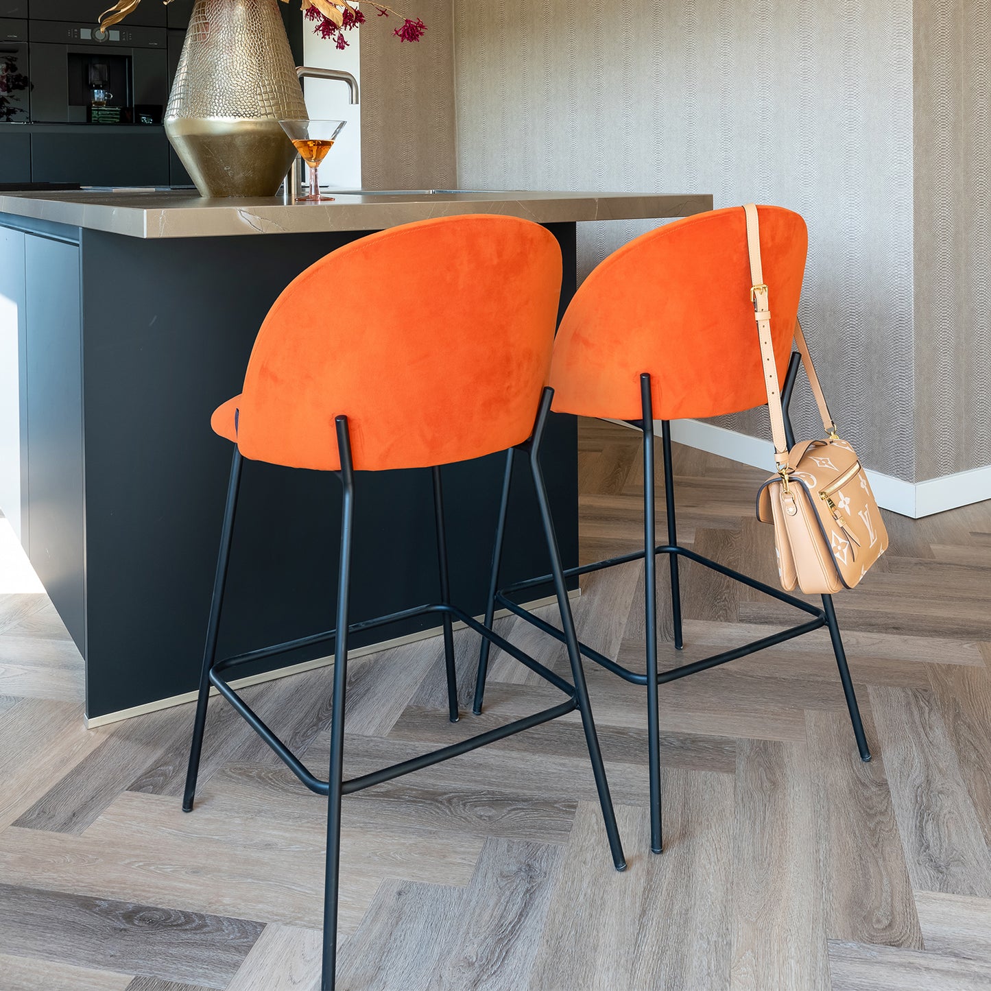 Barkruk Alyssa | Rood Stof