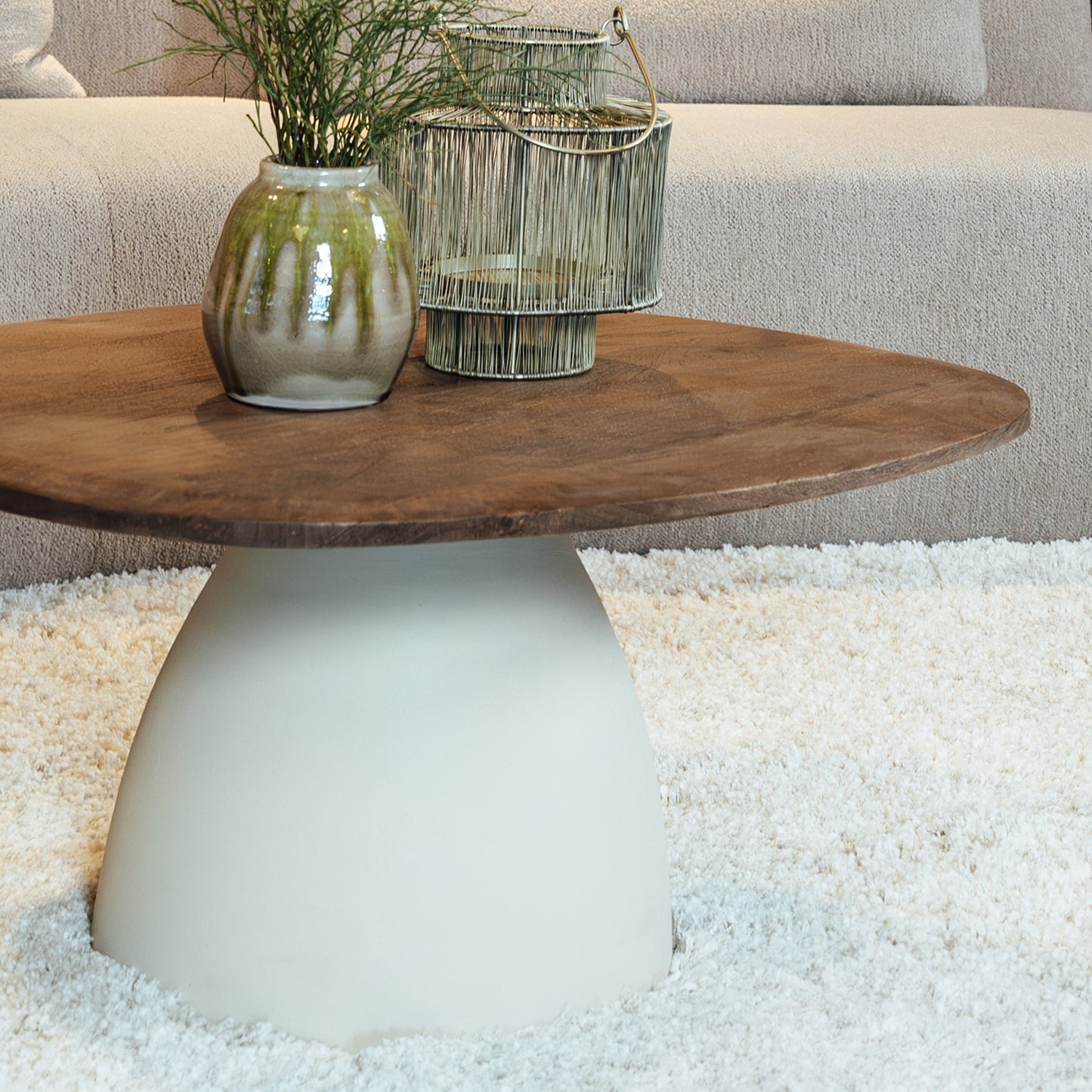 Salontafel Cornetto | Malaga Brown | Organisch | 65cm