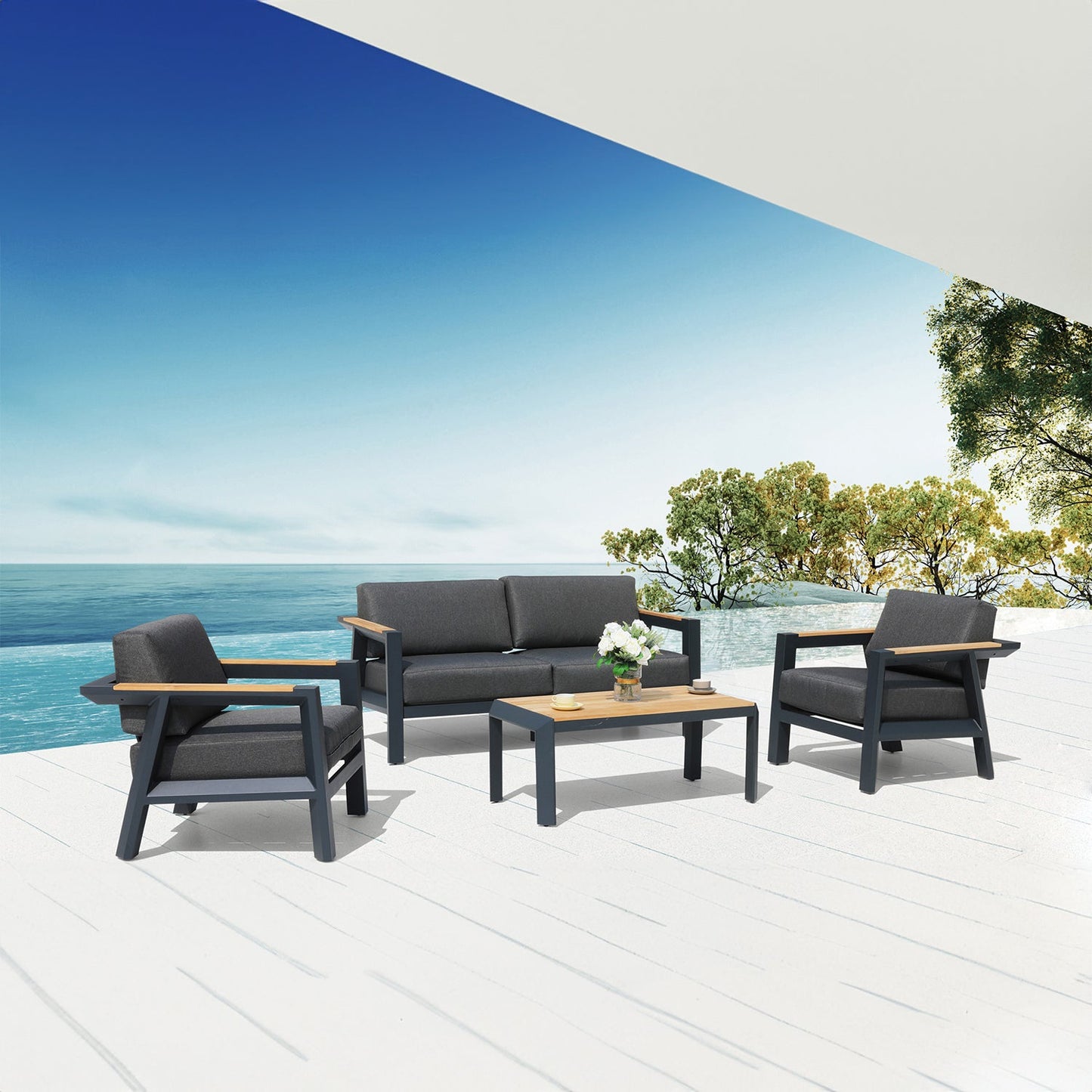 Loungeset Alexia | Zwart