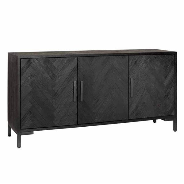 Dressoir Ziano | Zwart Hout | Magazijn leegverkoop — Vooraanzicht - witfoto