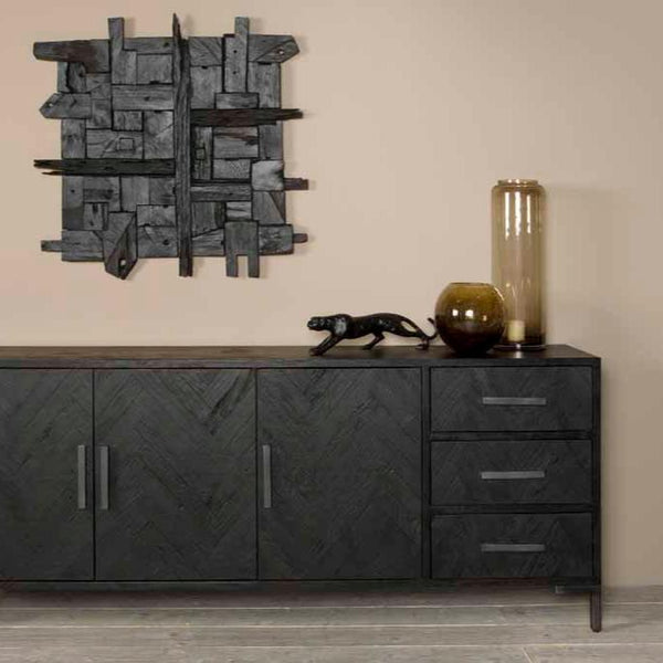 Dressoir Ziano | Zwart Hout | Magazijn leegverkoop