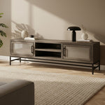 TV-Meubel Carini | Zwart Mangohout