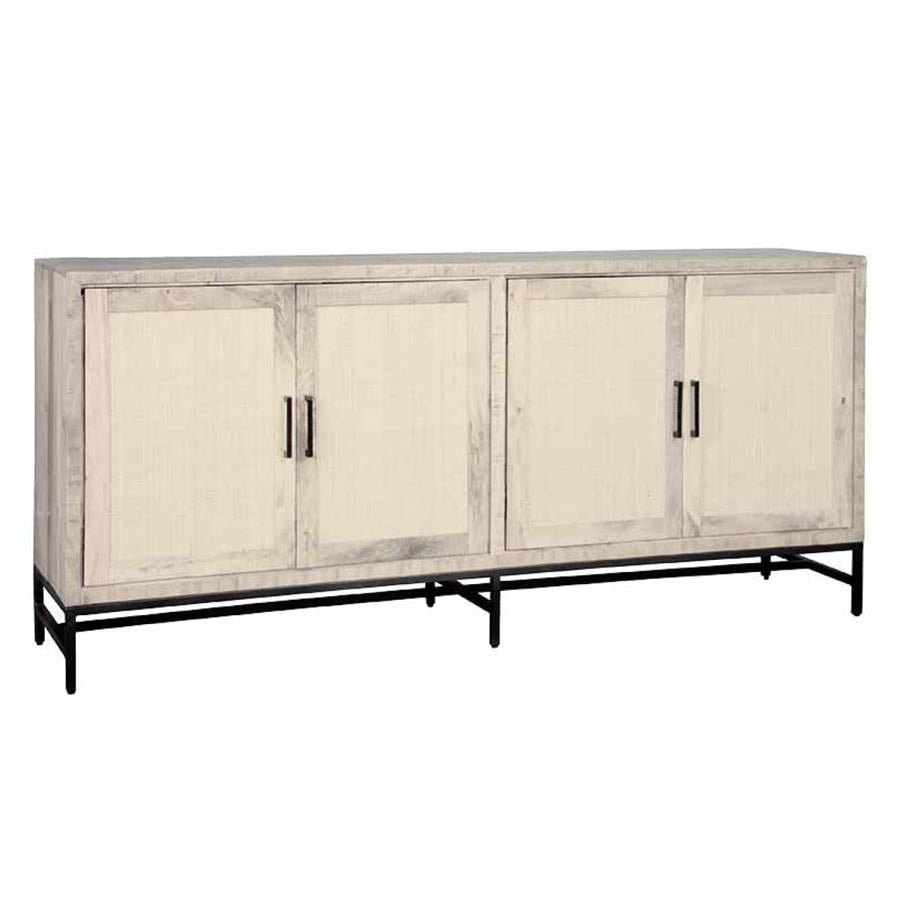 Dressoir Carini | Wit Mangohout — Vooraanzicht - witfoto
