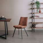 Eetkamerstoel Pamplona | Fabric T- Cognac