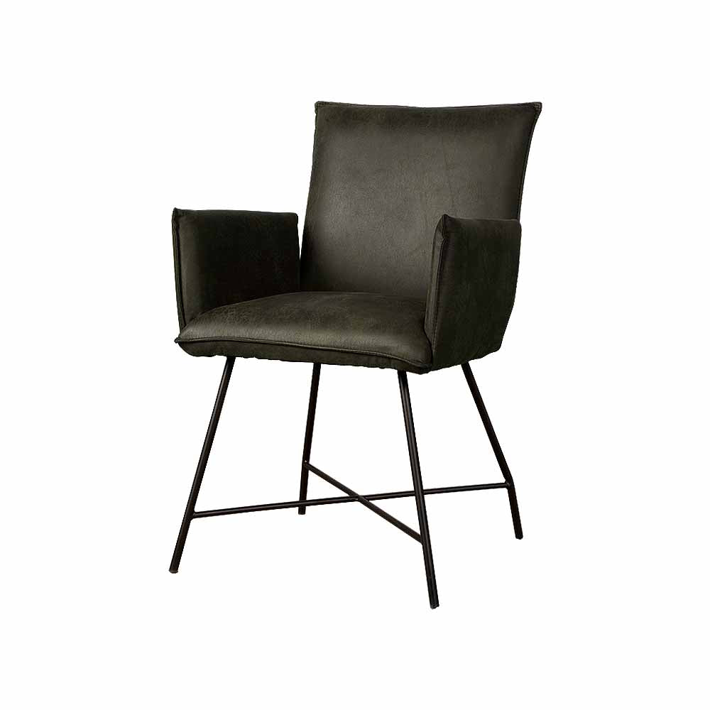 Eetkamerstoel Trofa | Met arm | Fabric Amazon Groen