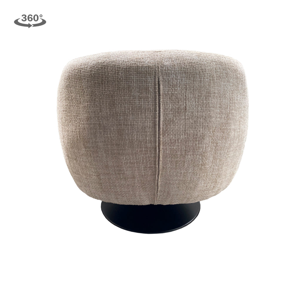 Draaifauteuil Barga | Beige Stof