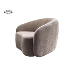 Fauteuil Castro beige stof, vooraanzicht op witte achtergrond