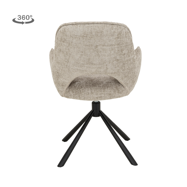 Eetkamerstoel Isola | Beige Stof — Vooraanzicht - witfoto