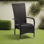 Tuinstoel Milos | Zwart Wicker