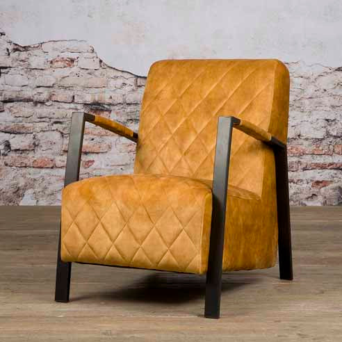 Fauteuil Villa | Velvet Geel