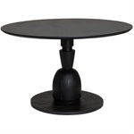 Eettafel Brunello zwart mangohout, vooraanzicht op witte achtergrond